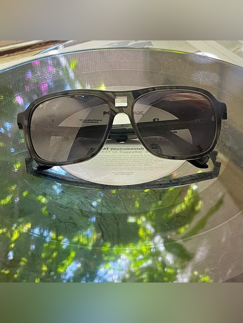 Maui Jim Gray Frame Sunglasses with Black Lenses